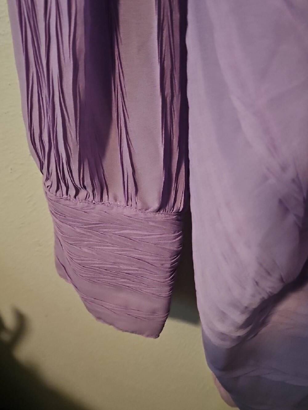 PrettyLittleThing Lilac Pleated Maxi Shirt Dresswith Ruched Front 22 - Picture 5 of 6